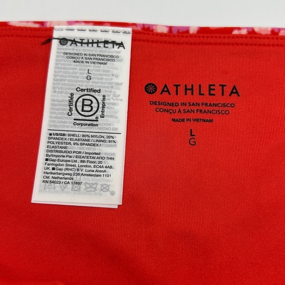 Athleta Vibrant Red Bikini Bottoms Size Large - Picture 2 of 10